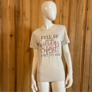 Canvas Women’s Christmas Graphic Tee Size Small Gently